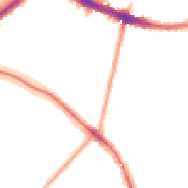 Night-time road noise heatmap for N11 2TN