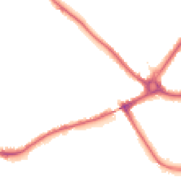 Night-time road noise heatmap for N11 3AB