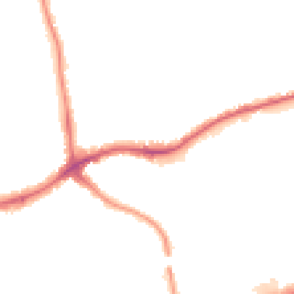 Night-time road noise heatmap for N11 3DP