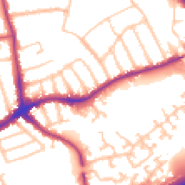 Daytime road noise heatmap for N11 3DT