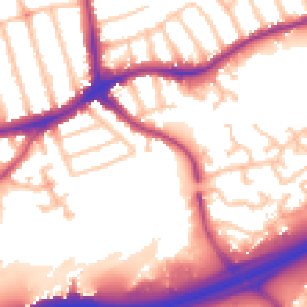 Daytime road noise heatmap for N11 3DW