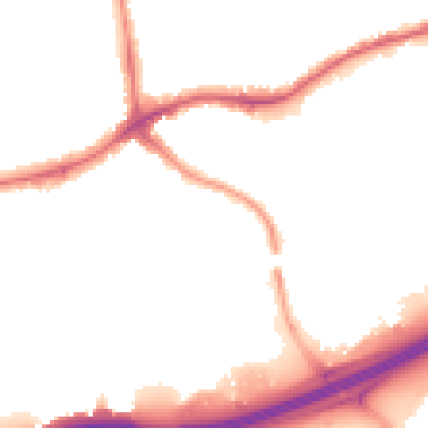 Night-time road noise heatmap for N11 3DW