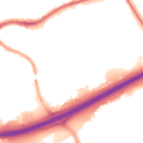 Night-time road noise heatmap for N11 3EF