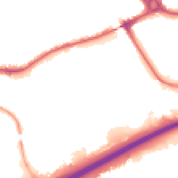 Night-time road noise heatmap for N11 3FJ