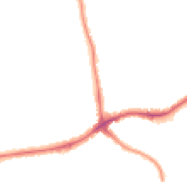 Night-time road noise heatmap for N11 3LX