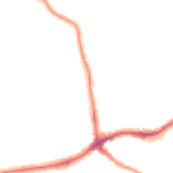 Night-time road noise heatmap for N11 3NA