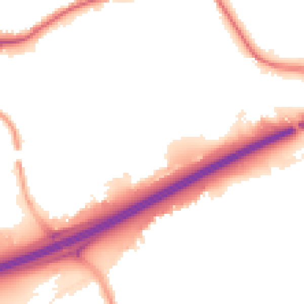 Night-time road noise heatmap for N11 3NS