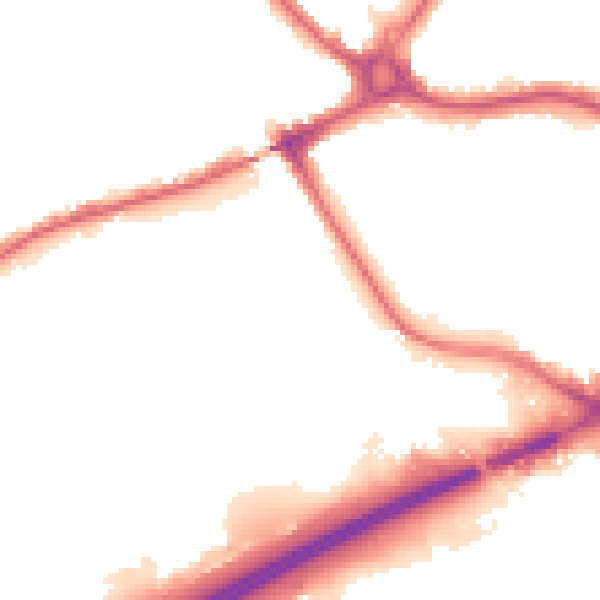 Night-time road noise heatmap for N11 3PZ