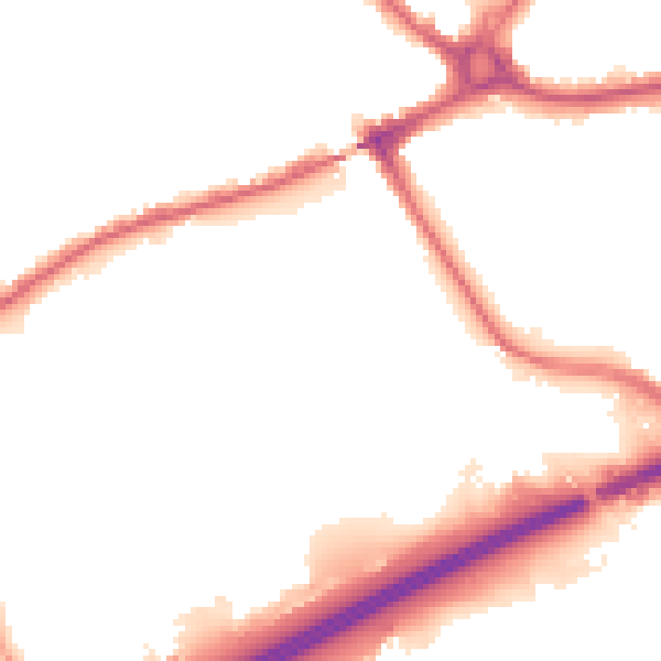 Night-time road noise heatmap for N11 3QA
