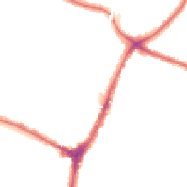 Night-time road noise heatmap for N13 4AA