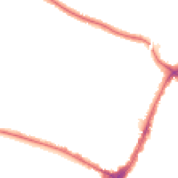 Night-time road noise heatmap for N13 4AJ