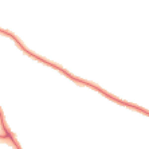 Night-time road noise heatmap for N13 4BD