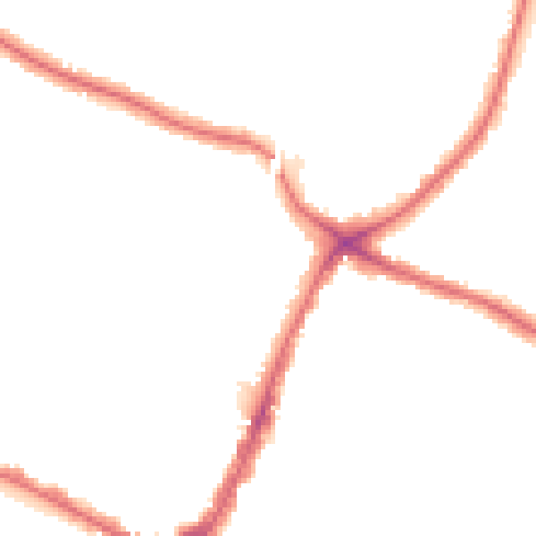 Night-time road noise heatmap for N13 4BF
