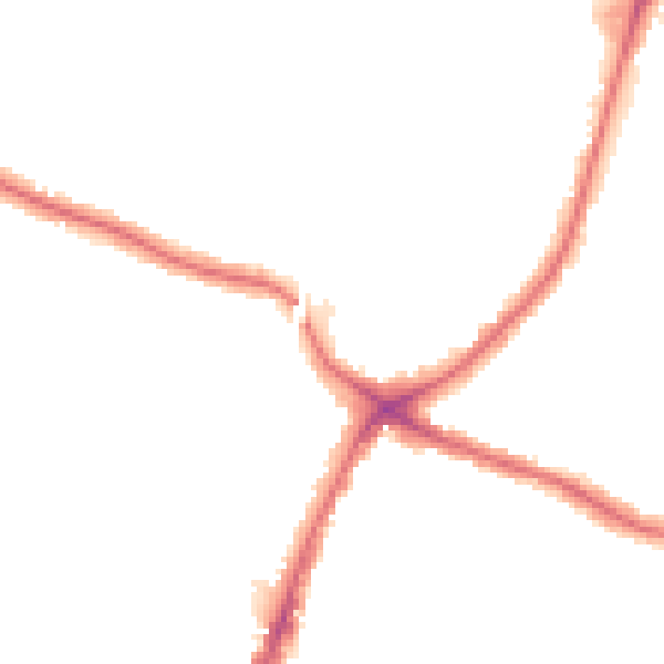 Night-time road noise heatmap for N13 4DB