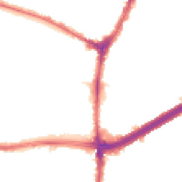 Night-time road noise heatmap for N13 4DQ