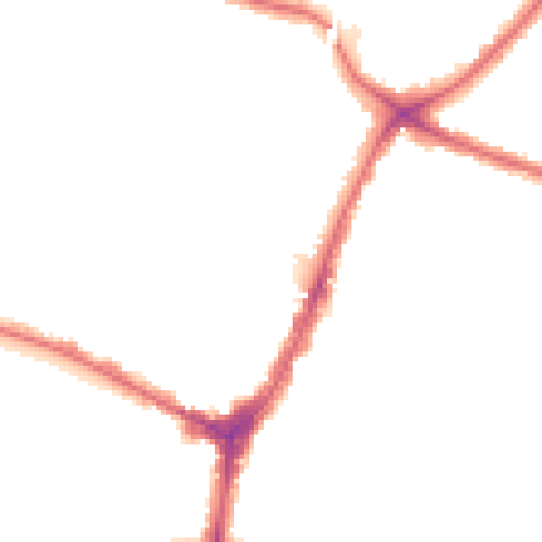 Night-time road noise heatmap for N13 4QT