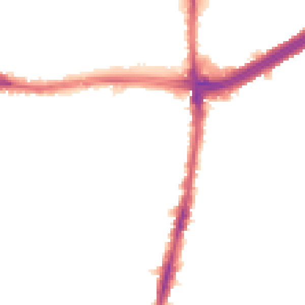 Night-time road noise heatmap for N13 4TH