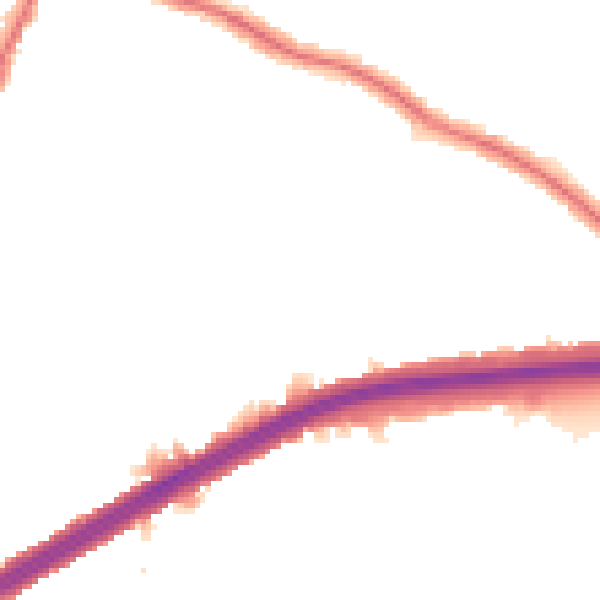 Night-time road noise heatmap for N13 5BJ