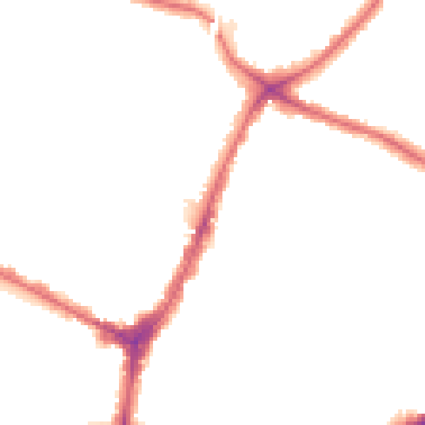 Night-time road noise heatmap for N13 5PE