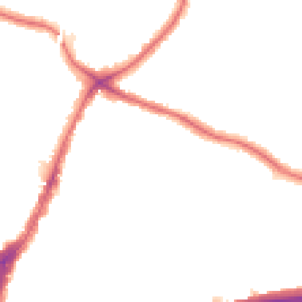 Night-time road noise heatmap for N13 5RH