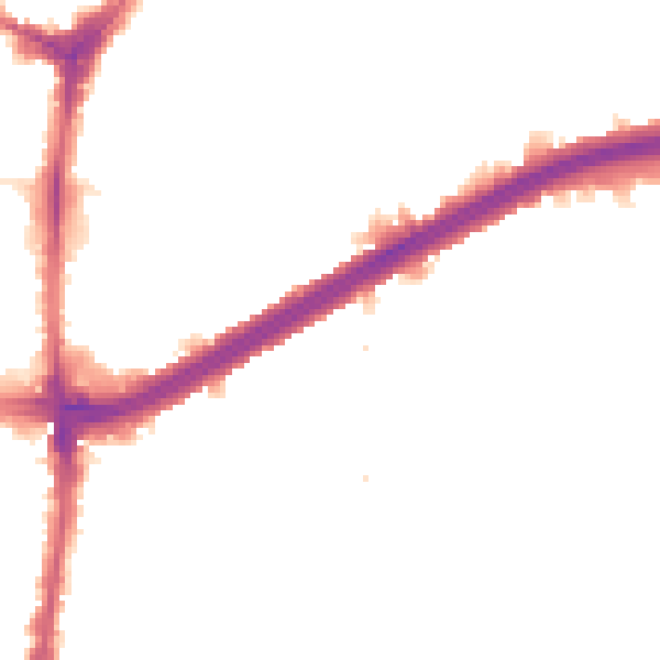 Night-time road noise heatmap for N13 6AQ