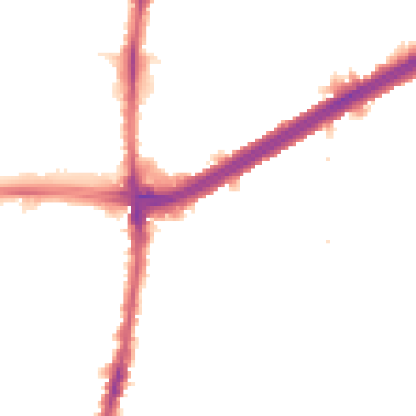 Night-time road noise heatmap for N13 6AS