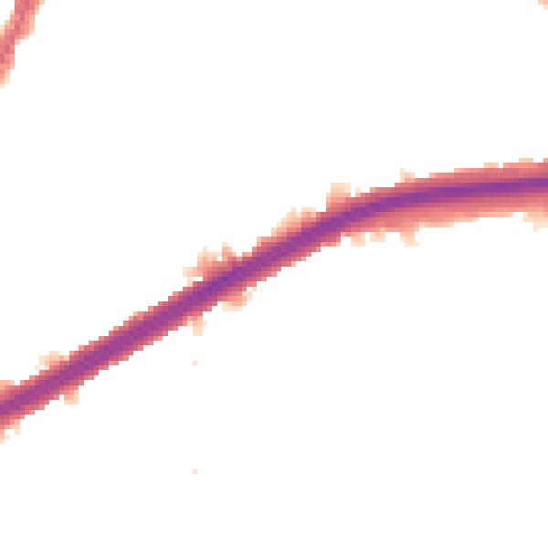 Night-time road noise heatmap for N13 6BN