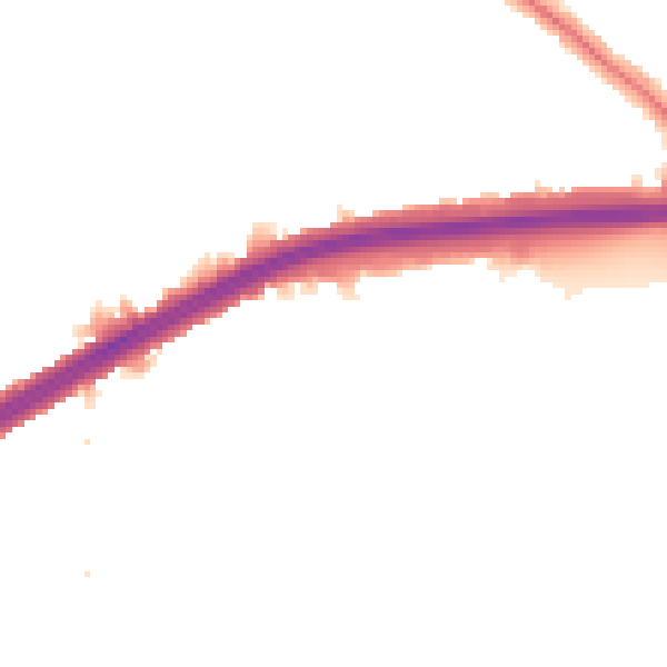 Night-time road noise heatmap for N13 6BQ
