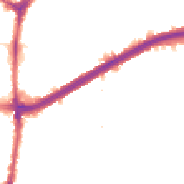 Night-time road noise heatmap for N13 6EF