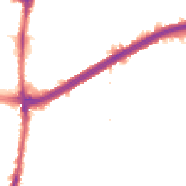 Night-time road noise heatmap for N13 6EX