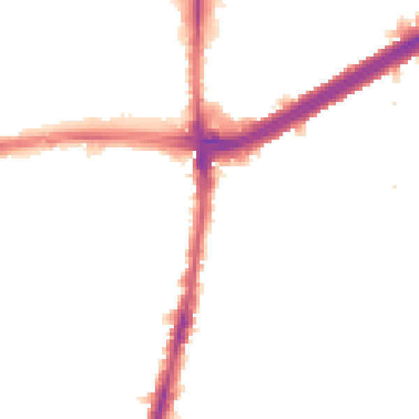 Night-time road noise heatmap for N13 6HT
