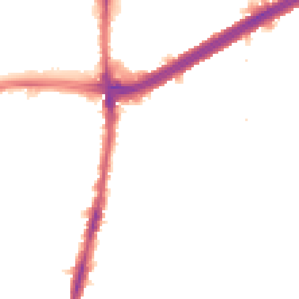 Night-time road noise heatmap for N13 6JG