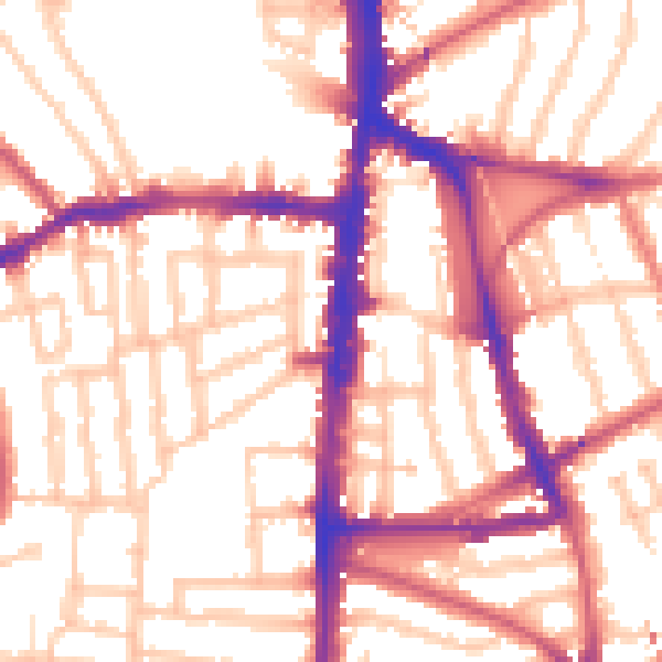 Daytime road noise heatmap for N16 0PH