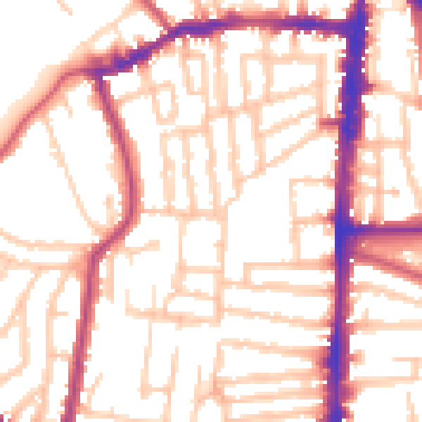 Daytime road noise heatmap for N16 0RT