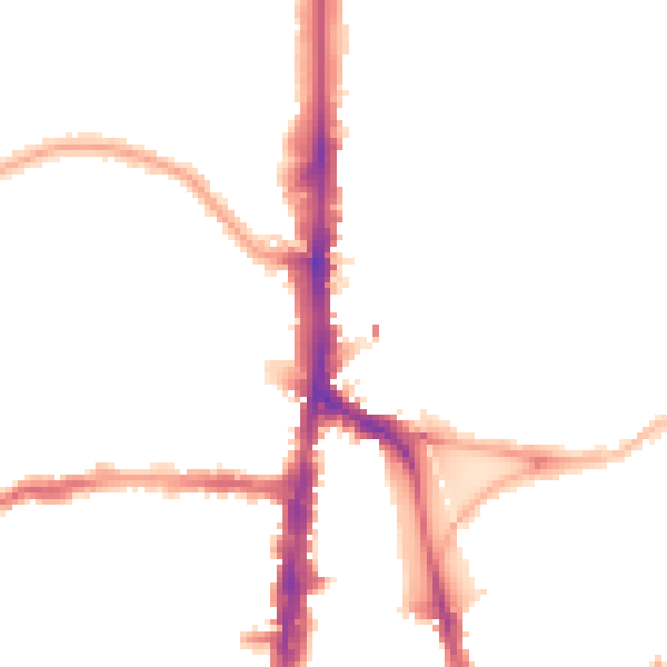 Night-time road noise heatmap for N16 6YD