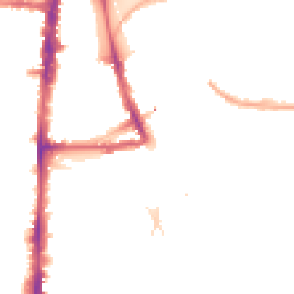 Night-time road noise heatmap for N16 7QP