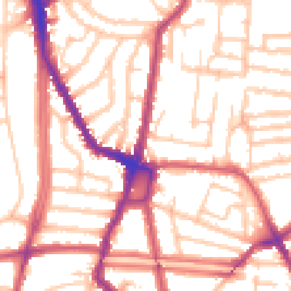Daytime road noise heatmap for N16 9PJ