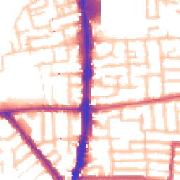 Daytime road noise heatmap for N17 0AB