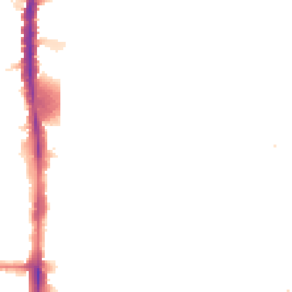 Night-time road noise heatmap for N17 0HB