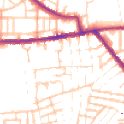 Daytime road noise heatmap for N17 6HB