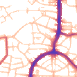 Daytime road noise heatmap for N17 7DQ