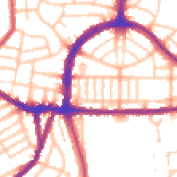 Daytime road noise heatmap for N17 7PU