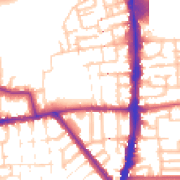 Daytime road noise heatmap for N17 8NF
