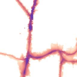 Night-time road noise heatmap for N17 9ET