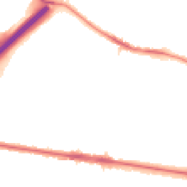 Night-time road noise heatmap for N2 0JZ