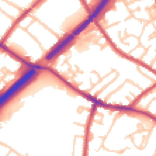 Daytime road noise heatmap for N2 0UX