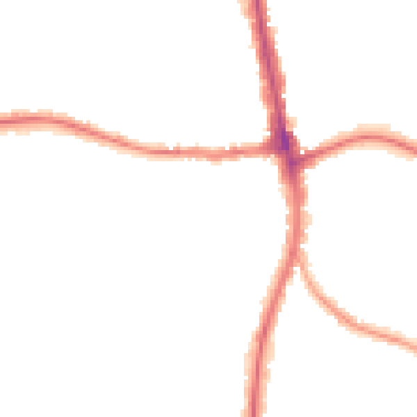 Night-time road noise heatmap for N20 0HB