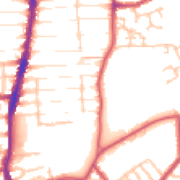 Daytime road noise heatmap for N22 5AE