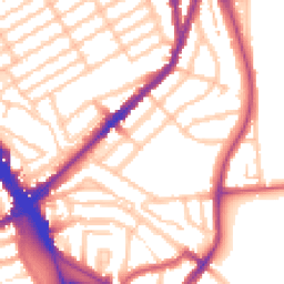 Daytime road noise heatmap for N22 6AS