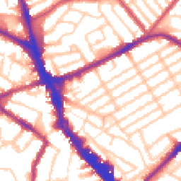 Daytime road noise heatmap for N22 6ES
